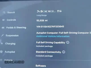 2019 Tesla Model S 75D z VIN 5YJSA1E27KF333645, wystawiony jako IAAI lot #41647989 z przebiegiem 52 528 mil mil oraz . Historia ofert i sprzedaży dostępna na DreamBid. Obrazek 16.