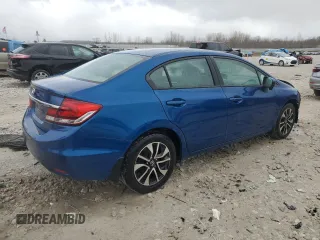 2014 Honda Civic EX with VIN 2HGFB2F81EH551281, listed as a Copart auction lot 52995925 with 160,180 mi miles and Clean Title. Bid and sale history available at carsss.com. Image 3.