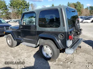 2002 Jeep Wrangler Sahara with VIN 1J4FA59S42P726814, listed as a Copart auction lot 80045514 with 197,196 mi miles and Clean Title. Bid and sale history available at carsss.com. Image 2.