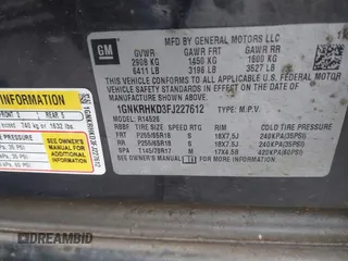 2015 Chevrolet Traverse LT с VIN 1GNKRHKD3FJ227612, выставлен на аукционе IAAI как лот 41554985 с пробегом 177 844 миль миль и . История ставок и продаж доступна на DreamBid. Изображение 9.
