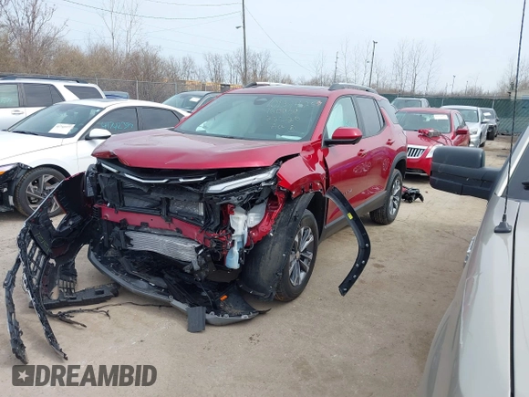 2025 Chevrolet Equinox AWD LT with VIN 3GNAXPEG2SL160909, listed as a IAAI auction lot 41718164 with 2,447 mi miles. Bid and sale history available at carsss.com. Image 18.