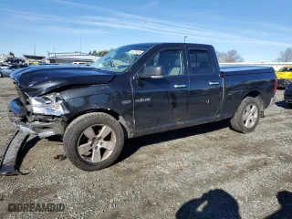 2010 Dodge Ram 1500 SLT with VIN 1D7RB1GT6AS208015, listed as a Copart auction lot 45775735 with 185,726 mi miles and Salvage Title. Bid and sale history available at carsss.com. Image 1.