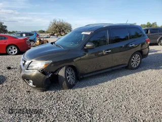 2015 Nissan Pathfinder SV with VIN 5N1AR2MN5FC627839, listed as a Copart auction lot 61684995 with 116,362 mi miles and Salvage title. Bid and sale history available at DreamBid. Image 1.