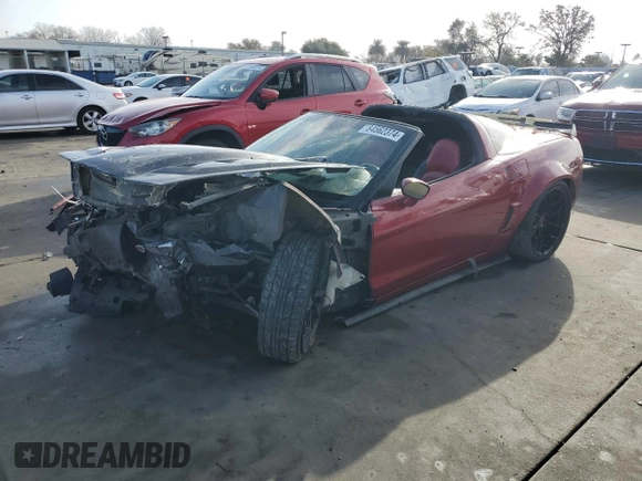 2008 Chevrolet Corvette with VIN 1G1YY26W485107420, listed as a Copart auction lot 84562374 with 0 mi miles and Salvage Title. Bid and sale history available at carsss.com. Image 1.