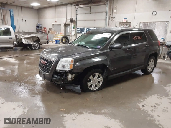2014 GMC Terrain SLE with VIN 2GKFLVEKXE6355138, listed as a IAAI auction lot 41327469 with 99,044 mi miles. Bid and sale history available at carsss.com. Image 2.