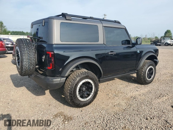 2024 Ford Bronco Black Diamond with VIN 1FMDE1AP3RLA66439, listed as a Copart auction lot 64542095 with 3,055 mi miles and Salvage title. Bid and sale history available at DreamBid. Image 3.