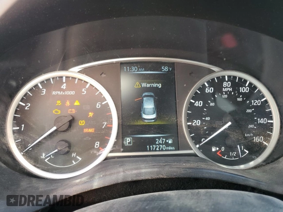 2017 Nissan Sentra SV with VIN 3N1AB7AP3HL654723, listed as a Copart auction lot 48437835 with 117,270 mi miles and Salvage Title. Bid and sale history available at carsss.com. Image 9.