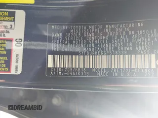 2016 Toyota Corolla L with VIN 5YFBURHE6GP518339, listed as a IAAI auction lot 42130729 with Not Provided miles and . Bid and sale history available at DreamBid. Image 9.