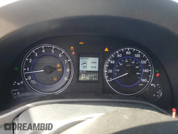 2010 Infiniti G37 x with VIN JN1CV6AR4AM252927, listed as a Copart auction lot 54189875 with 214,373 mi miles and Salvage Title. Bid and sale history available at carsss.com. Image 9.