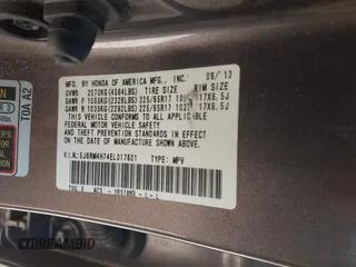 2014 Honda CR-V EX-L with VIN 5J6RM4H74EL017601, listed as a IAAI auction lot 41480716 with 187,685 mi miles. Bid and sale history available at carsss.com. Image 9.