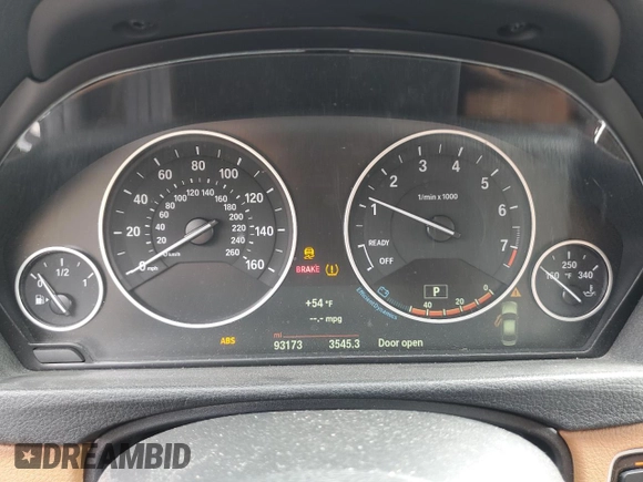 2015 BMW 3 Series 328i xDrive with VIN WBA3B5G53FNS12387, listed as a Copart auction lot 51802455 with 93,173 mi miles and Salvage Title. Bid and sale history available at carsss.com. Image 9.