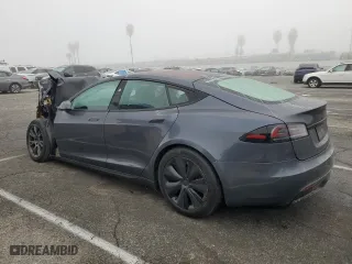2023 Tesla Model S with VIN 5YJSA1E53PF522312, listed as a Copart auction lot 83359764 with 0 mi miles and Salvage Title. Bid and sale history available at carsss.com. Image 2.