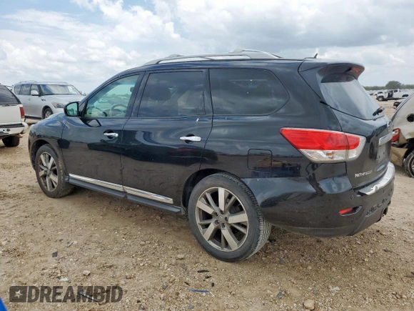 2015 Nissan Pathfinder Platinum with VIN 5N1AR2MN7FC684799, listed as a Copart auction lot 63605825 with 171,110 mi miles and Clean title. Bid and sale history available at DreamBid. Image 2.
