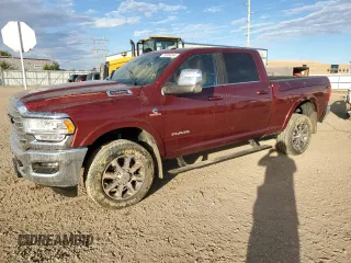 2023 Ram 2500 Longhorn with VIN 3C6UR5GL0PG579122, listed as a Copart auction lot 73804464 with 0 mi miles and Salvage Title. Bid and sale history available at carsss.com. Image 1.