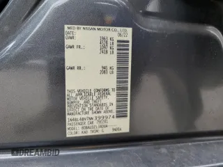 2022 Nissan Altima 2.5 S with VIN 1N4BL4BV7NN399974, listed as a Copart auction lot 48540365 with 43,735 mi miles and Salvage Title. Bid and sale history available at carsss.com. Image 14.