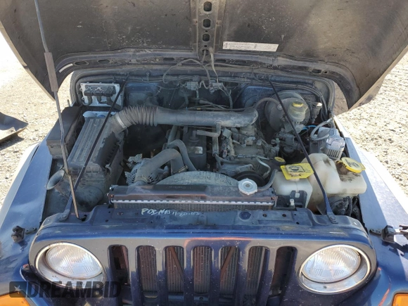 2003 Jeep Wrangler Sport with VIN 1J4FA49S63P361676, listed as a Copart auction lot 59054905 with 123,184 mi miles and Salvage title. Bid and sale history available at DreamBid. Image 11.