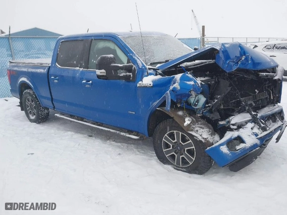 2015 Ford F-150 XLT w/HD Payload Pkg with VIN 1FTFW1EGXFKE05722, listed as a IAAI auction lot 41575776 with 1 mi miles. Bid and sale history available at carsss.com. Image 1.