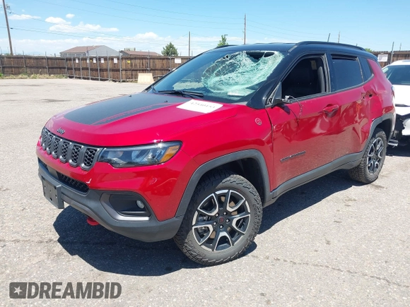 2025 Jeep Compass Trailhawk with VIN 3C4NJDDN7ST550950, listed as a IAAI auction lot 42540153 with 8,546 mi miles and . Bid and sale history available at DreamBid. Image 6.