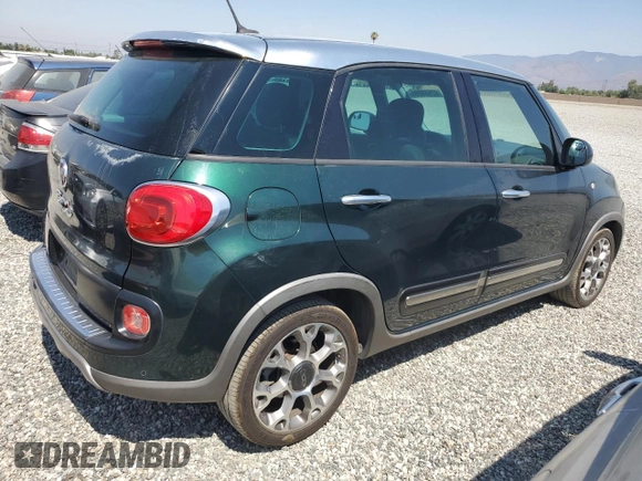 2014 FIAT 500L Trekking with VIN ZFBCFADH4EZ010196, listed as a Copart auction lot 62566094 with 128,519 mi miles and Salvage Title. Bid and sale history available at carsss.com. Image 3.