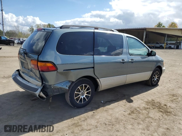 2000 Toyota Sienna LE with VIN 4T3ZF13C2YU286474, listed as a Copart auction lot 74230384 with 118,988 mi miles and Salvage Title. Bid and sale history available at carsss.com. Image 3.
