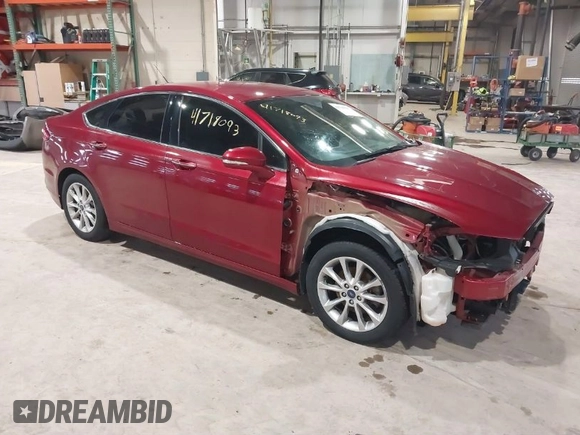 2017 Ford Fusion SE with VIN 3FA6P0HD2HR156040, listed as a IAAI auction lot 41718093 with 48,118 mi miles. Bid and sale history available at carsss.com. Image 1.