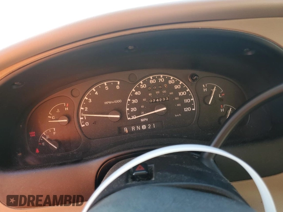 1997 Ford Ranger XLT with VIN 1FTCR15X5VTA08731, listed as a Copart auction lot 74126904 with 74,233 mi miles and Salvage Title. Bid and sale history available at DreamBid. Image 9.