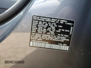 2023 Volkswagen Atlas SEL z VIN 1V2BR2CA4PC520336, wystawiony jako Copart lot #42851615 z przebiegiem 36 090 mil mil oraz Szkoda całkowita • Salvage title. Historia ofert i sprzedaży dostępna na DreamBid. Obrazek 14.