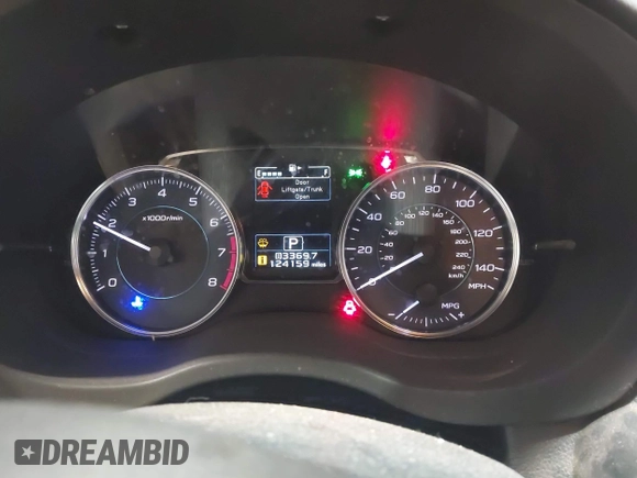 2015 Subaru XV Crosstrek Limited with VIN JF2GPAPC8FH277085, listed as a IAAI auction lot 41938913 with 124,159 mi miles. Bid and sale history available at carsss.com. Image 7.