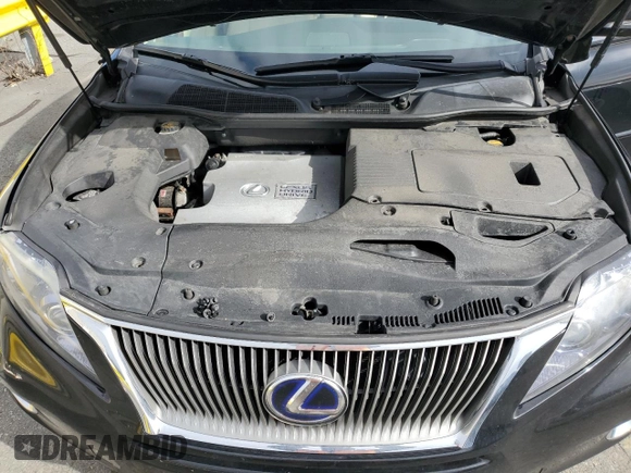 2011 Lexus RX 450h with VIN JTJBC1BA8B2043548, listed as a Copart auction lot 50727405 with 157,839 mi miles and Salvage Title. Bid and sale history available at DreamBid. Image 12.