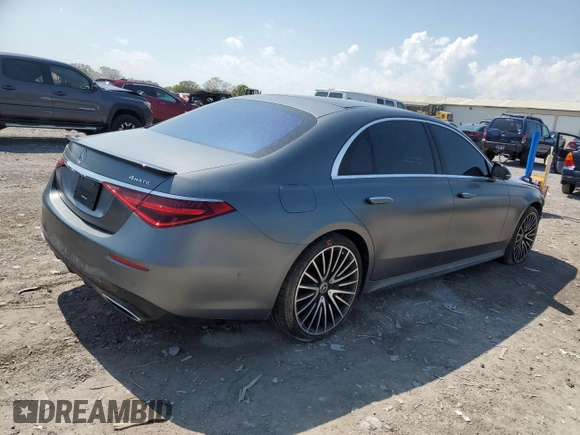 2022 Mercedes-Benz S 580 с VIN W1K6G7GB4NA106528, выставлен на аукционе Copart как лот 52556115 с пробегом 39 827 миль миль и Списание • Salvage title. История ставок и продаж доступна на DreamBid. Изображение 3.