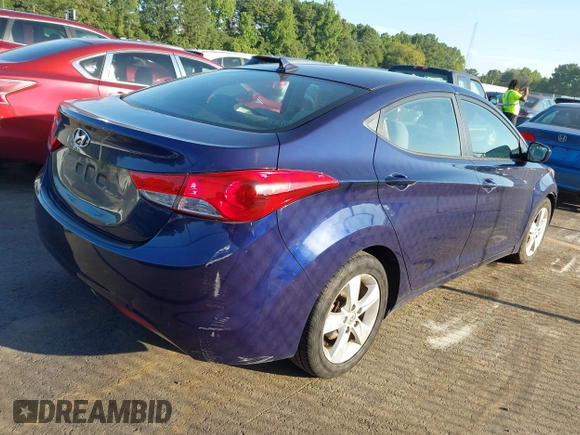 2013 Hyundai Elantra GLS with VIN 5NPDH4AE4DH339798, listed as a IAAI auction lot 42770560 with 82,759 mi miles and . Bid and sale history available at DreamBid. Image 4.