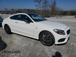 2018 Mercedes-Benz C 43 AMG with VIN WDDWJ6EBXJF678506, listed as a Copart auction lot 48525655 with 53,690 mi miles and Salvage Title. Bid and sale history available at DreamBid. Image 4.