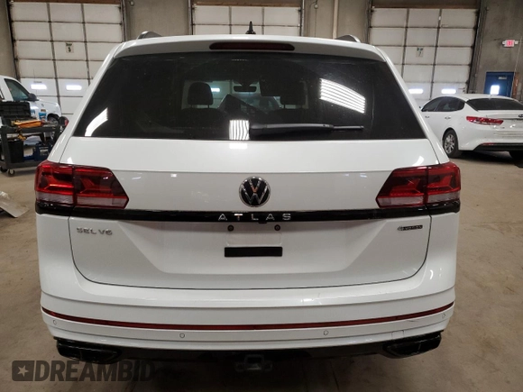 2023 Volkswagen Atlas SEL R-Line Black with VIN 1V2SR2CA6PC508575, listed as a Copart auction lot 48376905 with 35,327 mi miles and Salvage title. Bid and sale history available at DreamBid. Image 6.