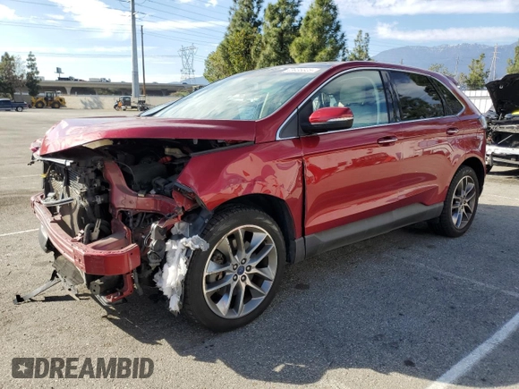 2016 Ford Edge Titanium with VIN 2FMPK3K80GBB04764, listed as a Copart auction lot 45935825 with 65,562 mi miles and Salvage Title. Bid and sale history available at carsss.com. Image 1.