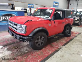 2022 Ford Bronco with VIN 1FMDE5AH6NLB67534, listed as a Copart auction lot 44528055 with 20,937 mi miles and Salvage Title. Bid and sale history available at carsss.com. Image 1.