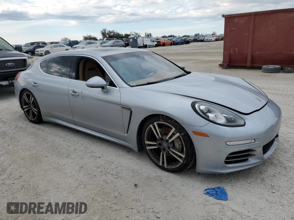 2014 Porsche Panamera 4S Executive with VIN WP0BB2A75EL062252, listed as a Copart auction lot 77269564 with 83,124 mi miles and Salvage Title. Bid and sale history available at DreamBid. Image 4.