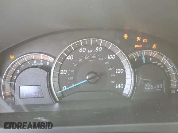 2013 Toyota Camry L with VIN 4T1BF1FK4DU661885, listed as a Copart auction lot 76951474 with 225,189 mi miles and Salvage Title. Bid and sale history available at carsss.com. Image 9.