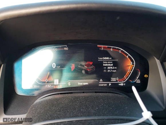 2020 BMW 8 Series 840i with VIN WBAGV4C06LCE28998, listed as a Copart auction lot 48566634 with 54,946 mi miles and Salvage Title. Bid and sale history available at carsss.com. Image 9.