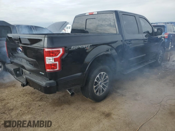 2019 Ford F-150 XL with VIN 1FTEW1EP2KFC06906, listed as a Copart auction lot 51792705 with 80,102 mi miles and Salvage title. Bid and sale history available at DreamBid. Image 3.