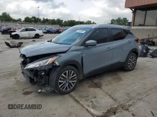 2021 Nissan Kicks SV with VIN 3N1CP5CV5ML470498, listed as a Copart auction lot 65986494 with 65,236 mi miles and Salvage Title. Bid and sale history available at carsss.com. Image 1.