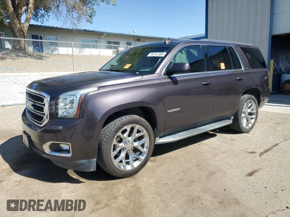 2015 GMC Yukon SLT z VIN 1GKS1BKC5FR689549, wystawiony jako Copart lot #56747385 z przebiegiem 102 856 mil mil oraz Szkoda całkowita • Salvage title. Historia ofert i sprzedaży dostępna na DreamBid. Obrazek 1.
