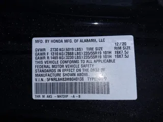 2021 Honda Odyssey Touring with VIN 5FNRL6H83MB040138, listed as a IAAI auction lot 39150096 with 61,322 mi miles and . Bid and sale history available at DreamBid. Image 17.