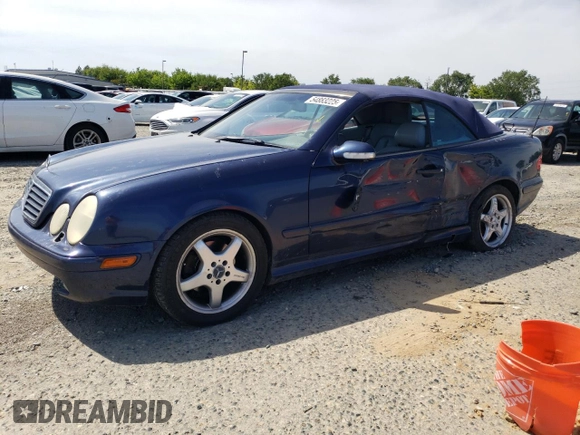 2000 Mercedes-Benz CLK 320/430 z VIN WDBLK70G9YT053107, wystawiony jako Copart lot #54883225 z przebiegiem 374 260 mil mil oraz Szkoda całkowita • Salvage title. Historia ofert i sprzedaży dostępna na DreamBid. Obrazek 1.
