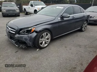 2015 Mercedes-Benz C 300 with VIN 55SWF4JB8FU045146, listed as a Copart auction lot 44591105 with 153,777 mi miles and Salvage Title. Bid and sale history available at carsss.com. Image 1.