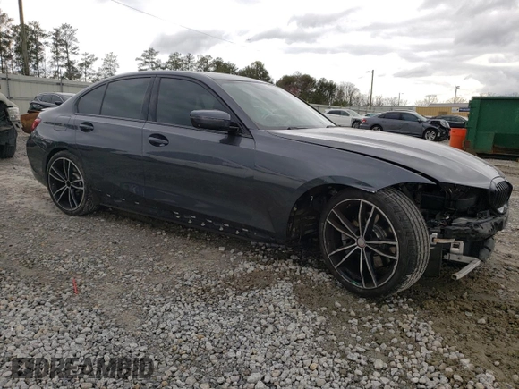 2021 BMW 3 Series 330i with VIN 3MW5R1J0XM8B57091, listed as a Copart auction lot 47584795 with 51,205 mi miles and Salvage Title. Bid and sale history available at carsss.com. Image 4.
