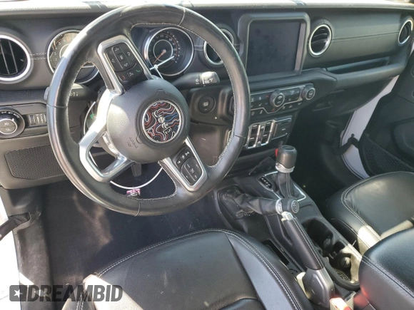 2020 Jeep Gladiator Overland with VIN 1C6HJTFGXLL181768, listed as a Copart auction lot 46243555 with 62,992 mi miles and Salvage title. Bid and sale history available at DreamBid. Image 8.