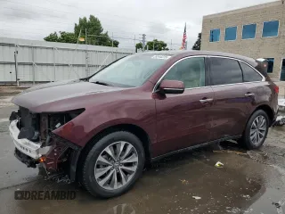 2016 Acura MDX Technology z VIN 5FRYD4H40GB007126, wystawiony jako Copart lot #59344235 z przebiegiem 94 086 mil mil oraz Szkoda całkowita • Salvage title. Historia ofert i sprzedaży dostępna na DreamBid. Obrazek 1.
