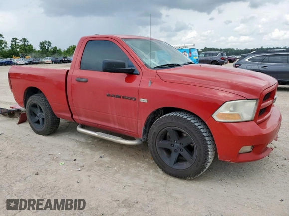 2012 Ram 1500 Express with VIN 3C6JD6AT4CG201072, listed as a Copart auction lot 60130655 with 147,324 mi miles and Salvage title. Bid and sale history available at DreamBid. Image 4.