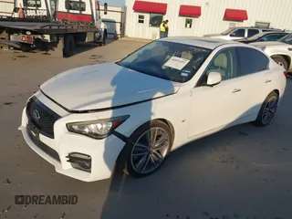 2015 Infiniti Q50 Premium with VIN JN1BV7AP1FM336842, listed as a IAAI auction lot 40893482 with 96,634 mi miles. Bid and sale history available at carsss.com. Image 20.