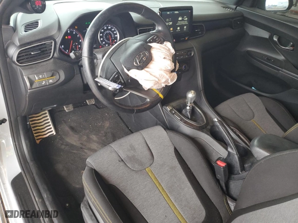 2020 Hyundai Veloster Turbo with VIN KMHTH6AB8LU028582, listed as a Copart auction lot 48250695 with 41,607 mi miles and Salvage Title. Bid and sale history available at carsss.com. Image 8.